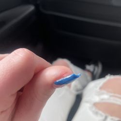 D Nails - Where the man filed into my finger.