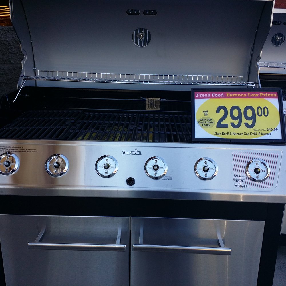 a gas grill with a price tag