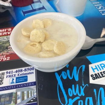 Sharks Fish House Restaurant - Creamy clam chowder - Fish & Chips Near Me - North Port, Florida Sharks Fish House Restaurant - Creamy clam chowder - Fish & Chips Near Me - North Port, Florida