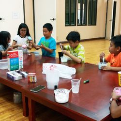 Bodhi Academy - Science Day at Bodhi Academy! Students made their very own slime, turning our meditation hall into quite the slimefest!