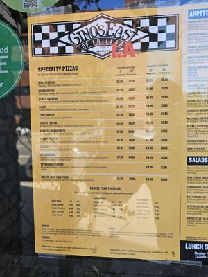 Menu photo 2 Gino’s East Sherman Oaks, CA Menu photo 2 Gino’s East Sherman Oaks, CA
