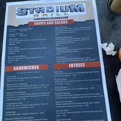 Menu photo 2 Stadium Grill Columbia, MO