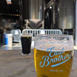 East Brother Beer Company - Enjoying a pilsner