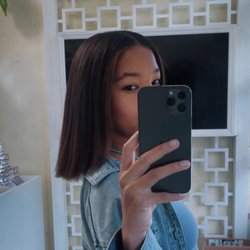 Straight brown hair bob