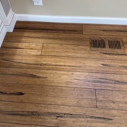 removed baseboard to replace 2 damaged boards