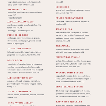 Lulu's Waikiki - CURRENT MENU 2022 - Burgers Near Me - Honolulu, Hawaii Lulu's Waikiki - CURRENT MENU 2022 - Burgers Near Me - Honolulu, Hawaii