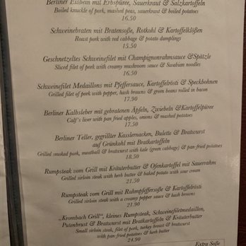 Gasthaus Krombach - Menu - German Near Me - Berlin, BE Gasthaus Krombach - Menu - German Near Me - Berlin, BE