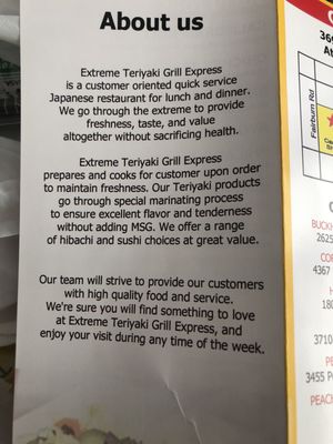 Menu photo 3 Extreme Teriyaki Grill Express Atlanta, GA Menu photo 3 Extreme Teriyaki Grill Express Atlanta, GA
