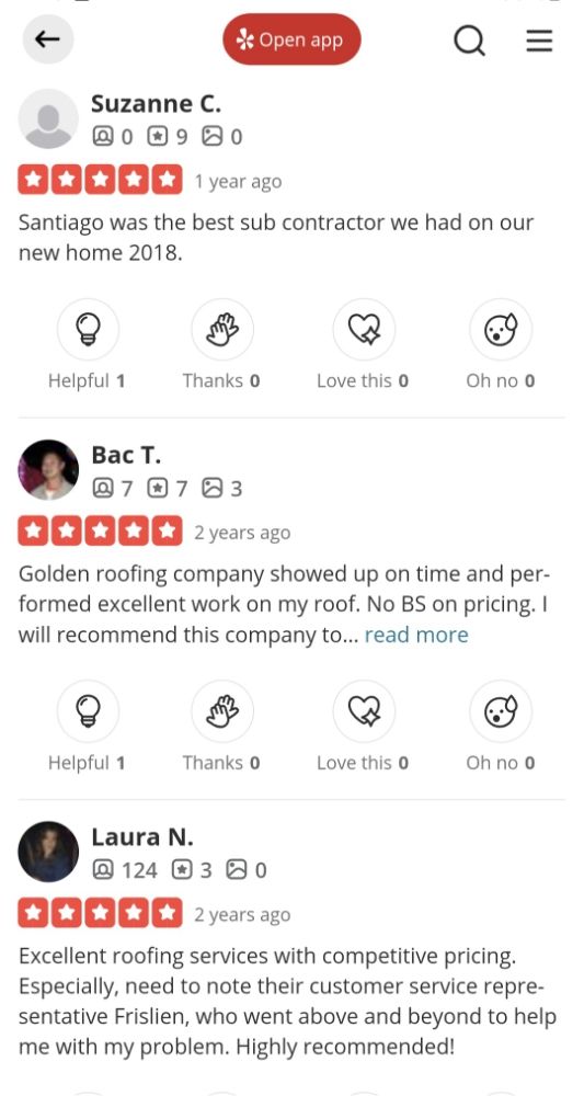 Slide of Golden Winter Roofing