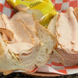 Adriatic Pizza - Turkey and cheese hoagie the way my oldest enjoys it. Plain - nice Liscio's roll.