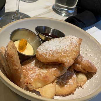 Falling Rabbit - Crumpets anyone?! Light and airy with fancy butter and a delicious sweet jam type spread. - New American Near Me - Duluth, Georgia