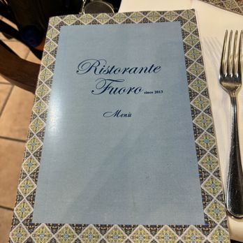 Ristorante Fuoro - Menu cover - Italian Near Me - Sorrento, NA