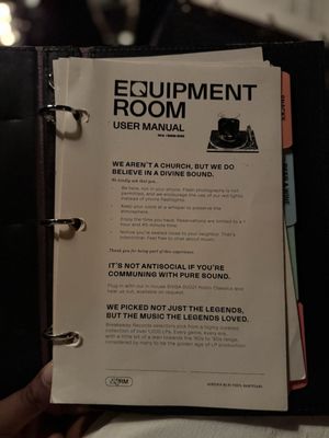 Menu photo 8 Equipment Room Austin, TX