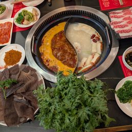 half spicy half bone broth half spicy half bone broth
