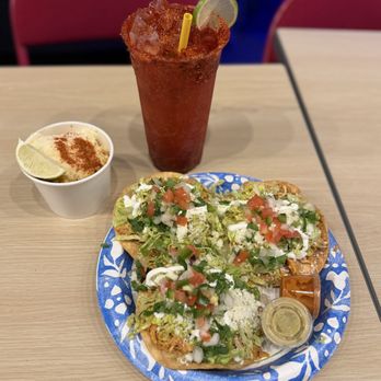 Maiz y Fuego - Chicken Tostadas, Corn in a cup & Michelada de Pineapple - Mexican Near Me - Aurora, Colorado Maiz y Fuego - Chicken Tostadas, Corn in a cup & Michelada de Pineapple - Mexican Near Me - Aurora, Colorado