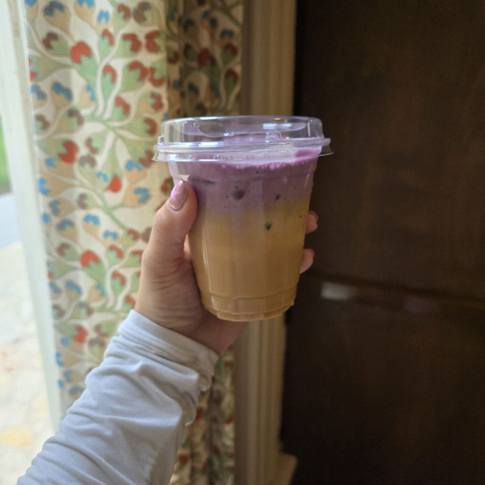 The Pharmacy - Blueberry Cream Latte - Coffee & Tea Near Me - Fredericksburg, Texas The Pharmacy - Blueberry Cream Latte - Coffee & Tea Near Me - Fredericksburg, Texas