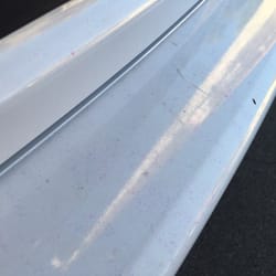 Hillcrest Shell - Pink and blue soap residue all over the back bumper.