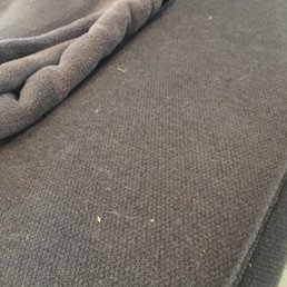 Cat hair on couch not cleaned. Cat hair on couch not cleaned.