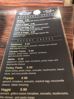 Menu photo 8 Wholly Crepe Poway, CA