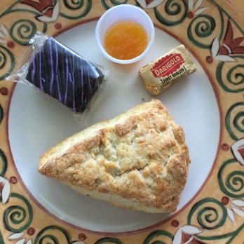 Ali'i Kula Lavender - Scone with butter & marmalade saved for breakfast at home. Lavender chocolate for dessert later! The best ever had! - Tours Near Me - Kula, Hawaii
