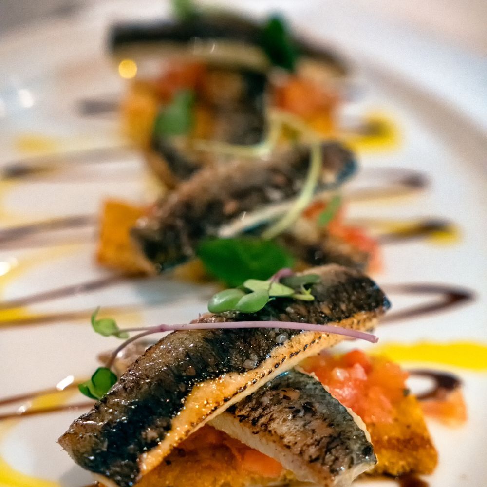 Lisboa à Noite - "Sardinha assada em tosta de broa de milho e salada montanheira" Fresh grilled sardine fillet on toasted cornbread and mountain salad". €16. - Wine Bars Near Me - Lisbon, 11 Lisboa à Noite - "Sardinha assada em tosta de broa de milho e salada montanheira" Fresh grilled sardine fillet on toasted cornbread and mountain salad". €16. - Wine Bars Near Me - Lisbon, 11