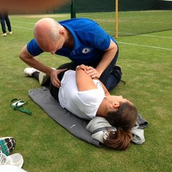 Central Osteopathy and Sports Injury Clinic - Our osteopath in action at Wimbledon