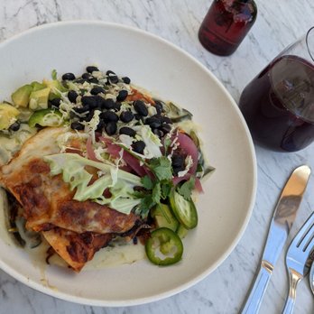 Flower Child - Amazing enchiladas with smoked Gouda and delicious mild green Chiles. - Salad Near Me - Gilbert, Arizona Flower Child - Amazing enchiladas with smoked Gouda and delicious mild green Chiles. - Salad Near Me - Gilbert, Arizona