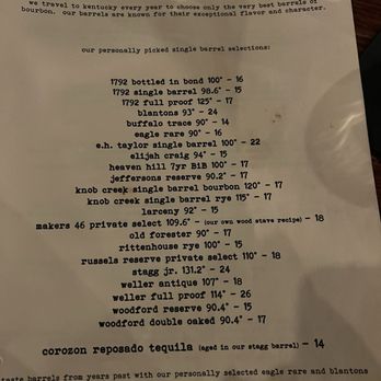 The Westgate Bourbon Bar & Taphouse - Drink menu - not recommended - New American Near Me - Beaverton, Oregon