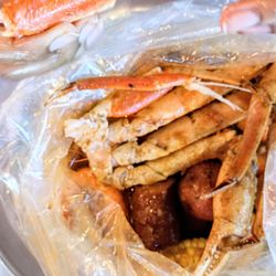 The Crab Station - Fort Worth - The Barring Boil with Crab Cluster, Shrimp, Potato