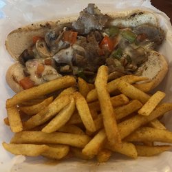 Philli Cheesesteak with Fries. Yummy!!