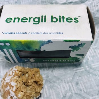Freshii - a box of energy bites next to a doughnut - Salad Near Me - Oshawa, Ontario Freshii - a box of energy bites next to a doughnut - Salad Near Me - Oshawa, Ontario