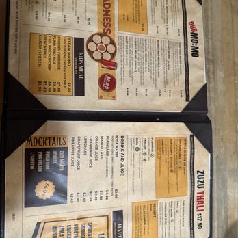 Zuzu Momo - The menu taken July 2025 - Indian Near Me - Everett, Massachusetts