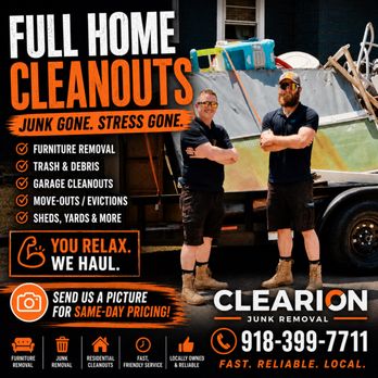 Clearion Junk Removal - Junk Removal & Hauling Near Me - Pawnee, Oklahoma Clearion Junk Removal - Junk Removal & Hauling Near Me - Pawnee, Oklahoma