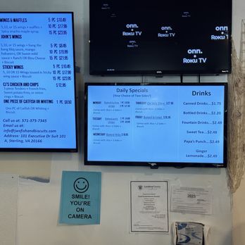 JW's Fish And Biscuits - Menu with specials - Southern Near Me - Sterling, Virginia