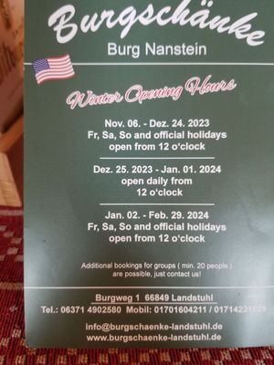 Menu photo 2 Burgschänke Landstuhl, RP Menu photo 2 Burgschänke Landstuhl, RP