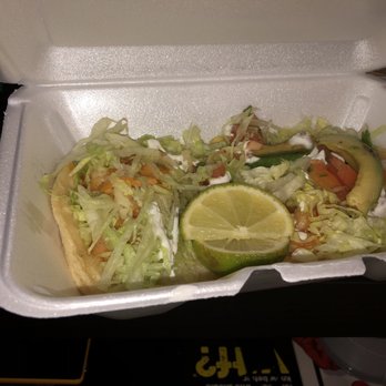 Los Potrillos Mexican Restaurant - Shrimp tacos!! I added the fresh lime and it was so delicious, I'll definitely be back for these! - Mexican Near Me - Philadelphia, Pennsylvania
