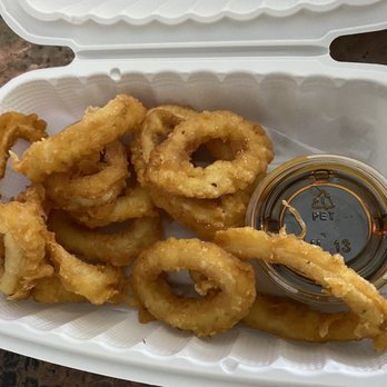 Sushi Kara - Calamari Ring Tempura and that SAUCE!!! Yum - Asian Fusion Near Me - Long Beach, California Sushi Kara - Calamari Ring Tempura and that SAUCE!!! Yum - Asian Fusion Near Me - Long Beach, California