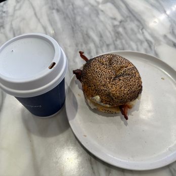 Daily Provisions - Manhattan West - Bacon Egg and Cheese, and a small coffee - Cafes Near Me - New York, New York