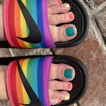 Elegant Nails & Spa - Bright alternating gel pedicure toes! - Nail Salons Near Me - Arcadia, California Elegant Nails & Spa - Bright alternating gel pedicure toes! - Nail Salons Near Me - Arcadia, California