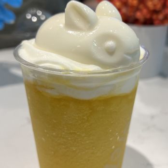 SecreTea - Mango slush with bunny - Bubble Tea Near Me - Washington, DC, District of Columbia