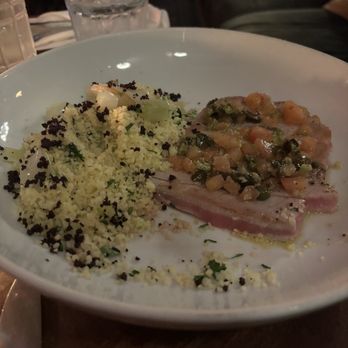 Massilia - Seared yellowfin tuna (w/ couscous) - French Near Me - Santa Monica, California