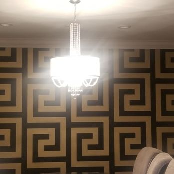 Anthony's Wallpaper Installation - The dining room accent wall. - Wallpapering Near Me