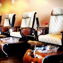 Blush Nail Bar & Spa - Relax in the luxurious glass bowl pedicure chairs!