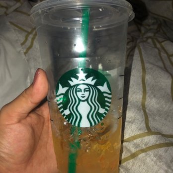 Starbucks - Unsweetened Iced  Peach  Green  Tea - Coffee & Tea Near Me - Pomona, California