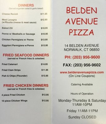 Menu photo 4 Belden Ave Pizza Norwalk, CT