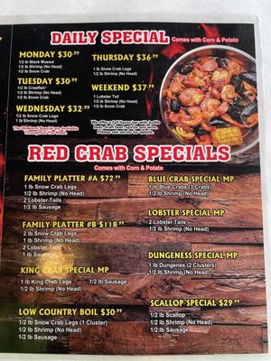 Menu photo 1 Red Crab Juicy Seafood - Eustis Eustis, FL Menu photo 1 Red Crab Juicy Seafood - Eustis Eustis, FL