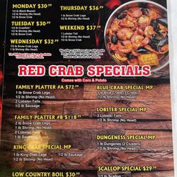 Red Crab Juicy Seafood - Eustis - Menu
