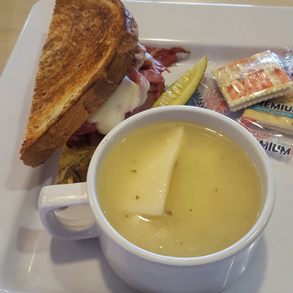 McAlister's Deli - Half New Yorker, chicken and dumpling soup. - Delis Near Me - Dublin, Ohio McAlister's Deli - Half New Yorker, chicken and dumpling soup. - Delis Near Me - Dublin, Ohio