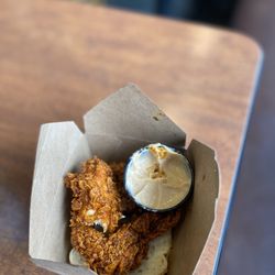 Zach's Chicken - While waiting for my Pita Pita order I tried Zach's "Risky" strips... WOW! Order from both counters in this spot for sure!i