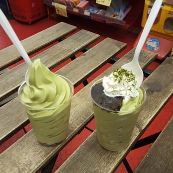 Bon Crepe - Matcha soft serve and Matcha soft serve with red bean - Creperies Near Me - Vancouver, British Columbia Bon Crepe - Matcha soft serve and Matcha soft serve with red bean - Creperies Near Me - Vancouver, British Columbia